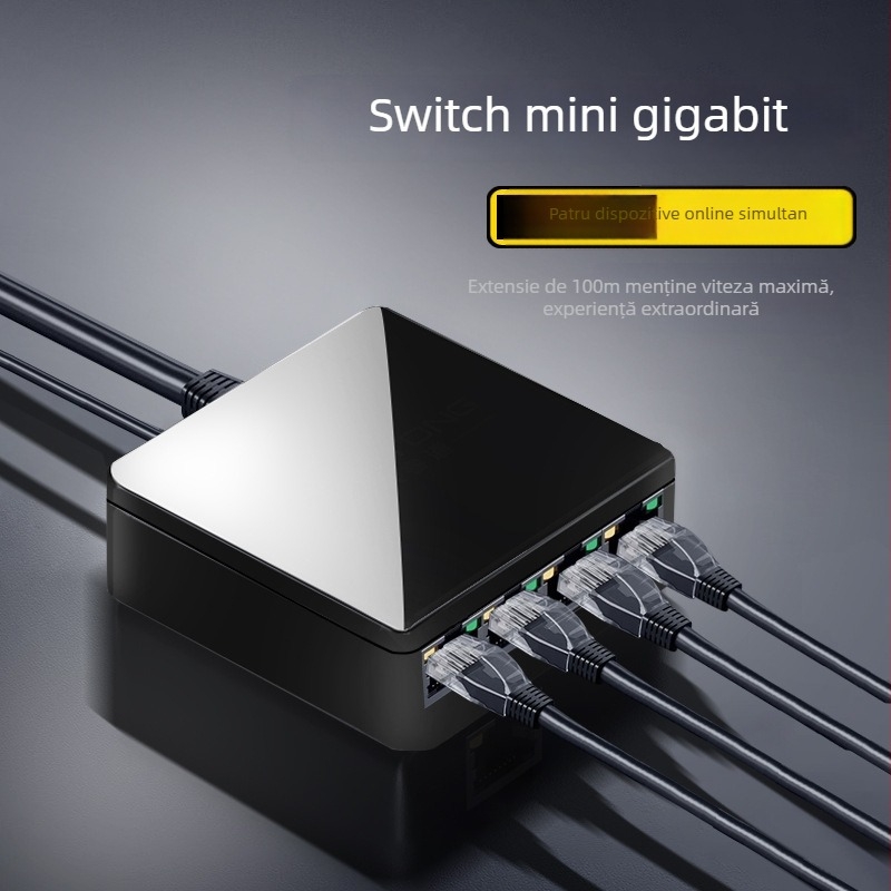 Distribuitor cablu de rețea 1→3, adaptor Gigabit Ethernet, gestionare a energiei suportată, trezire de la distanță nefuncțională