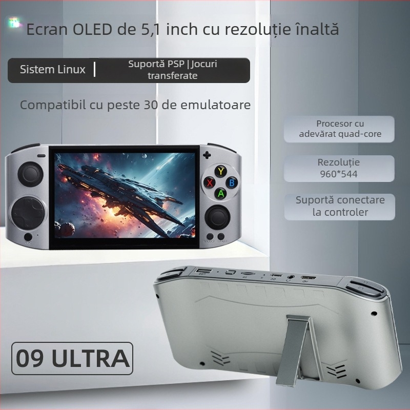Consolă portabilă de jocuri retro — RPG, ieșire HD, conectivitate wireless, MP4 player, fără sistem de operare