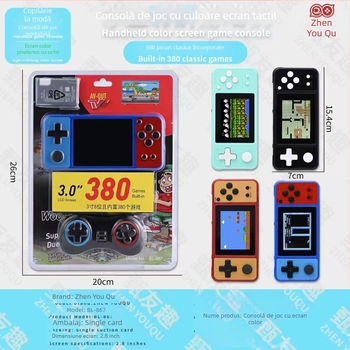 Consolă portabilă retro pentru jocuri, sistem de operare pe 8 biți, memorie 1GB, interfață USB, 720p ieșire, software original