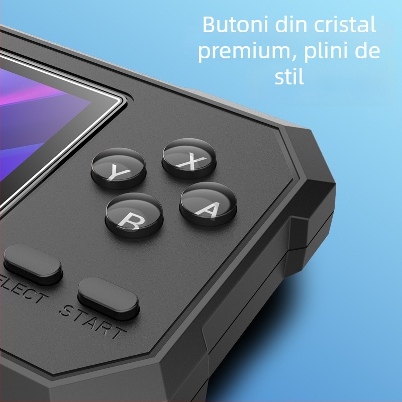 Consolă de jocuri portabilă retro cu 520 de jocuri încorporate, 2 jucători Contra, reîncărcabilă