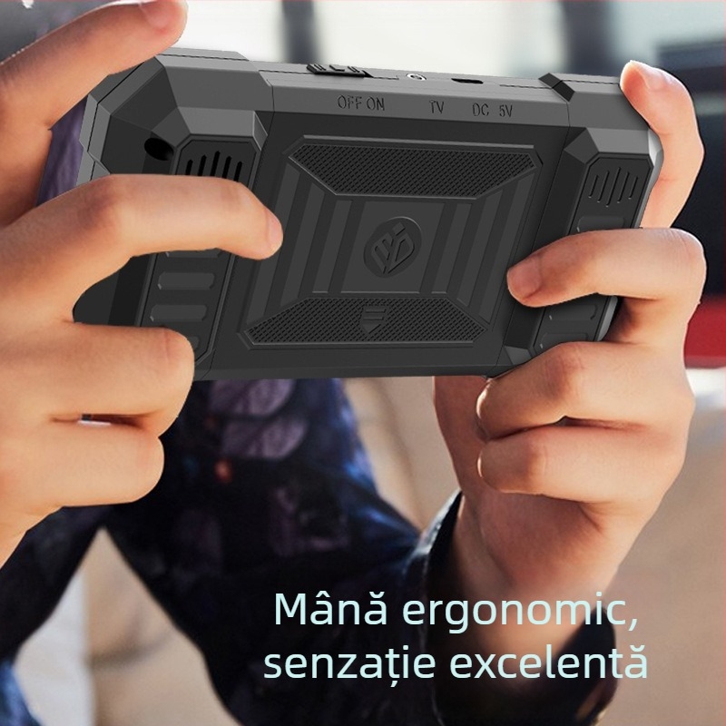 Consolă de jocuri portabilă retro cu 520 de jocuri încorporate, 2 jucători Contra, reîncărcabilă