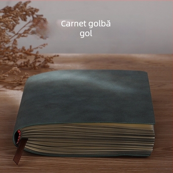 Jurnal de evidență cu copertă din piele ecologică, legare cu adeziv, hârtie Forest, 100 g/m²