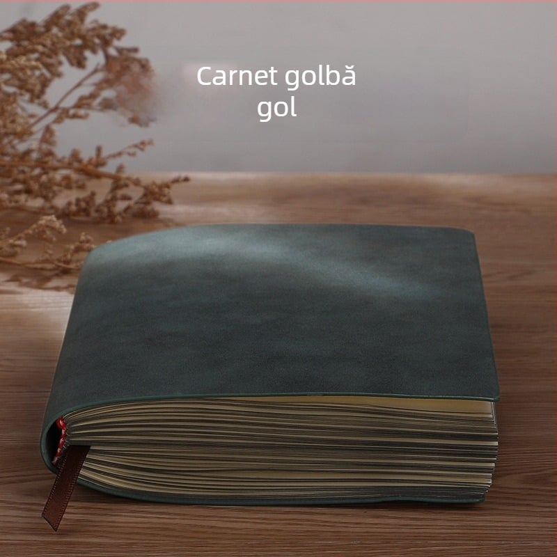 Jurnal de evidență cu copertă din piele ecologică, legare cu adeziv, hârtie Forest, 100 g/m²