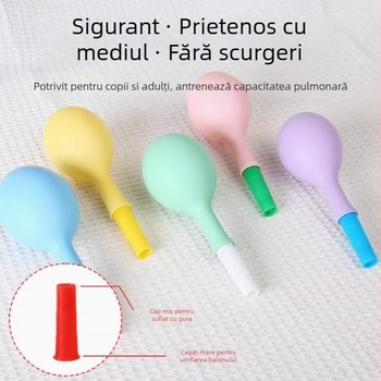 Balon de antrenament pentru respirație pentru vârstnici și copii, balon de latex, formă rotundă, fără logo