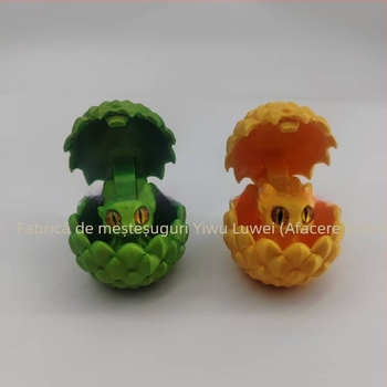 Set de ornamente: ouă de dragon imprimate 3D, PLA, stil modern de artă, ornamente de atârnat