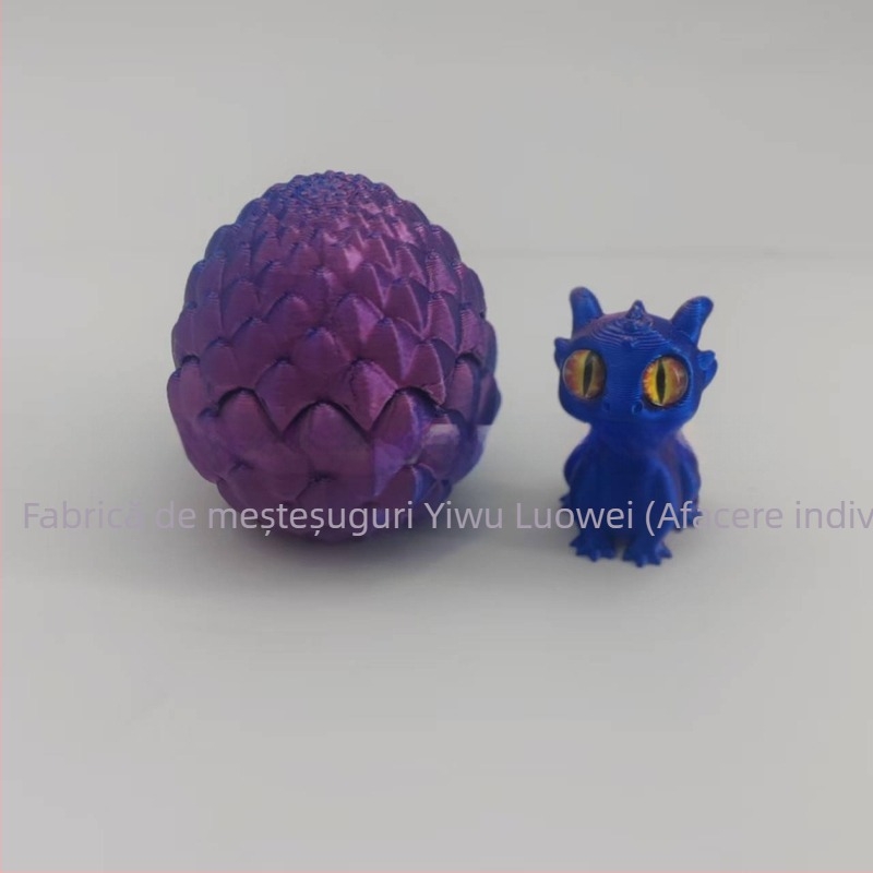 Set de ornamente: ouă de dragon imprimate 3D, PLA, stil modern de artă, ornamente de atârnat