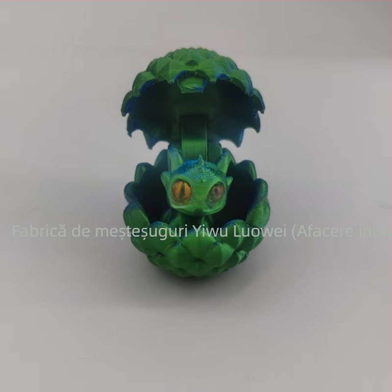 Set de ornamente: ouă de dragon imprimate 3D, PLA, stil modern de artă, ornamente de atârnat