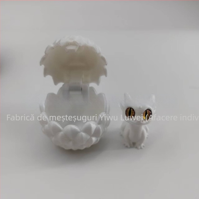 Set de ornamente: ouă de dragon imprimate 3D, PLA, stil modern de artă, ornamente de atârnat