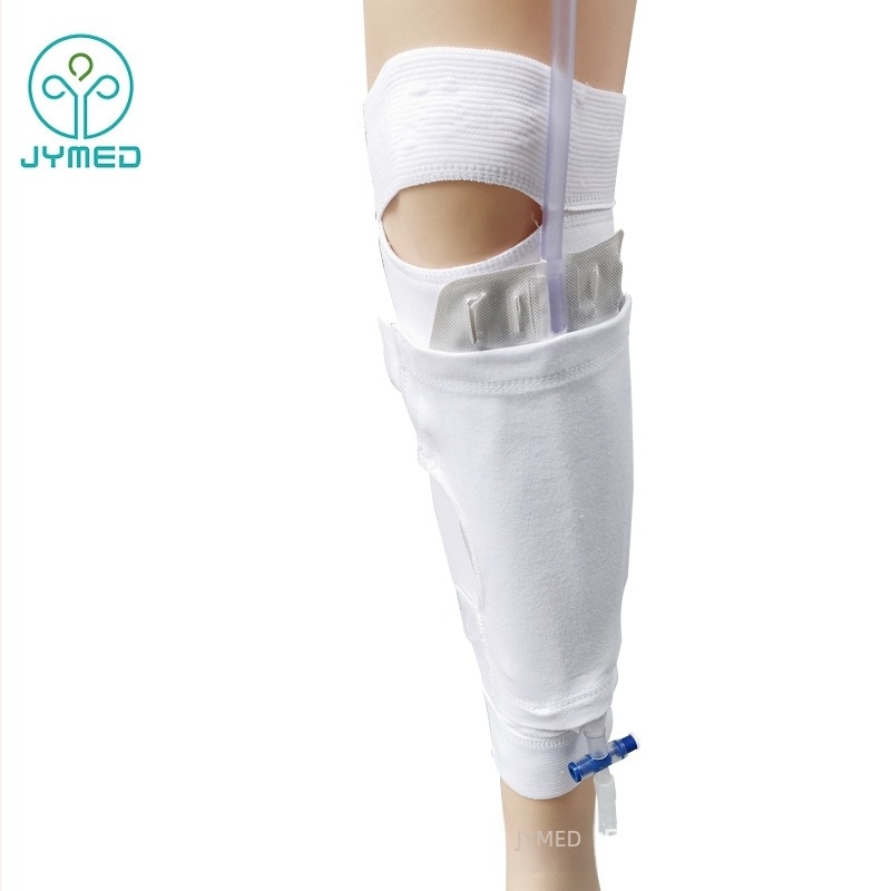 Centură de drenaj pentru pungă de urină cu buzunar, Velcro din țesătură, bumbac pur, amestec nylon-poliester, pentru îmbrăcăminte