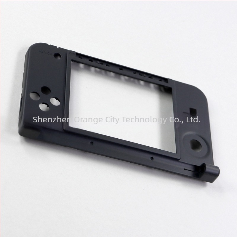 3DS XL șasiu - ramă centrală a carcasei cu ramă a ecranului pe partea C; material plastic; personalizare disponibilă; suportă distribuție într-un singur element