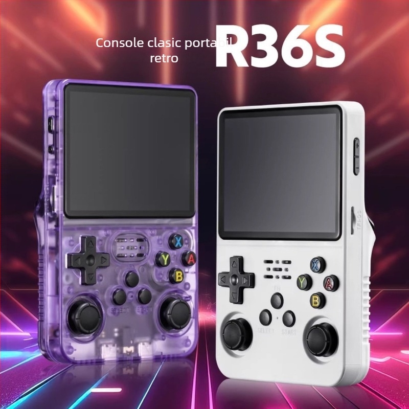 Consolă portabilă de jocuri cu stil nostalgic retro GBA arcade clasic, sistem open-source cu joystick dublu, 128 GB memorie