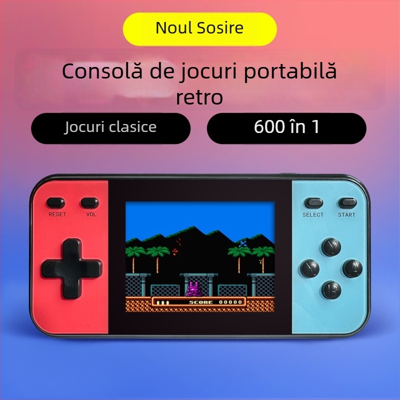 Consolă portabilă cu 600-in-1, aventură puzzle retro, model Q8, memorie încorporată, software original de joc, ieșire AV