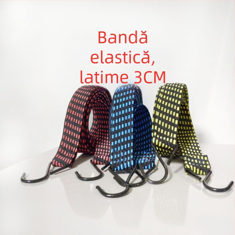 Sfoară de fixare a mărfurilor pentru motociclete și vehicule electrice, reglabilă, din latex, capacitate 100 kg