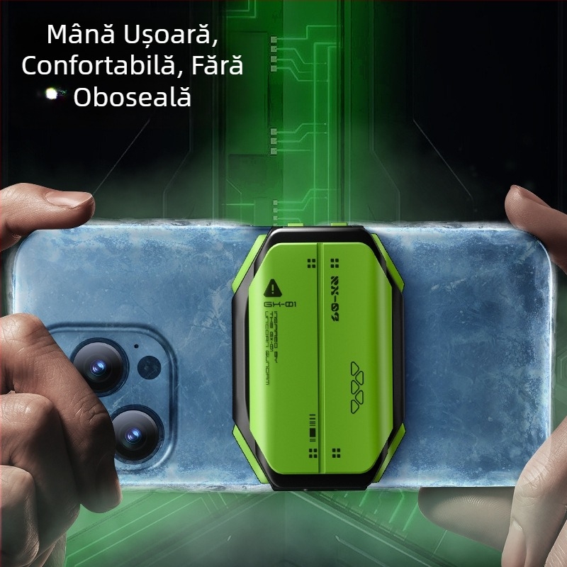 Radiator de răcire pentru telefon cu baterie magnetică detașabilă, overclocking în 7 trepte, 18W Type-C, model X111