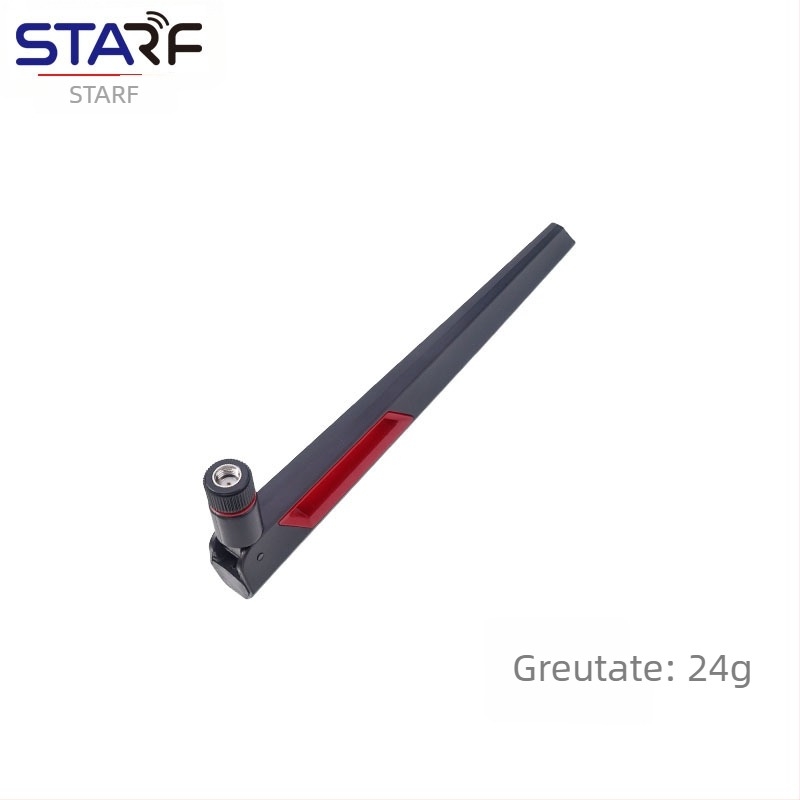 Antena pliabilă WiFi 6E dual-band 2.4G/5G pentru router/carte de rețea, omnidirecțională, interfață SMA (RP-SMA masculin), cablu de 2 m