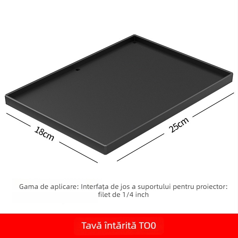 Suport metalic pentru proiector cu tavă universală, bază de podea telescopică, adaptor pentru trepied și raft de depozitare pentru proiector