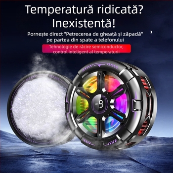 Radiator magnetic pentru jocuri, pentru telefon și tabletă K15, 3 viteze, 15W, ~120 g, USB-C, ABS+PC/aluminiu