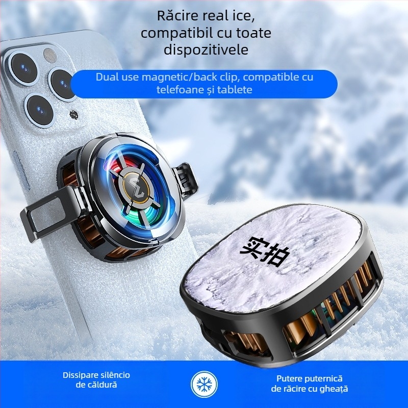 CX06 Clip magnetic pentru telefon cu afișaj digital, răcire cu semiconductori, 15W, USB-C, 146 g, placă de răcire din ABS + aliaj