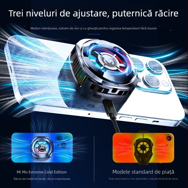 CX06 Clip magnetic pentru telefon cu afișaj digital, răcire cu semiconductori, 15W, USB-C, 146 g, placă de răcire din ABS + aliaj