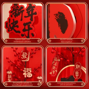 Decorațiune pentru pereți – stil Chinezesc, pentru Festivalul Primăverii, motiv Anul Calului