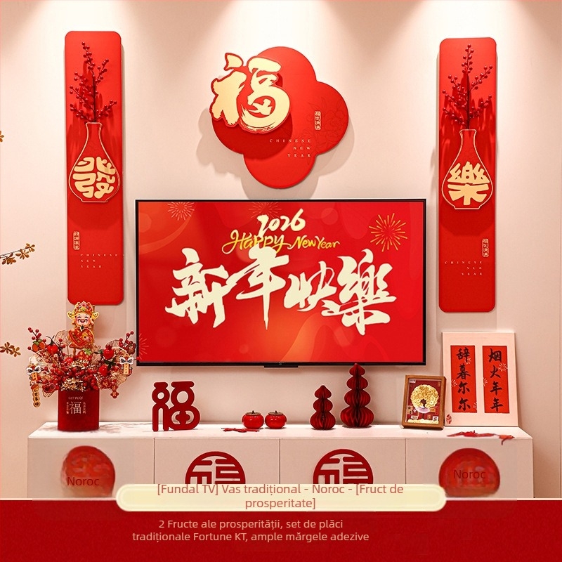 Decorațiune pentru pereți – stil Chinezesc, pentru Festivalul Primăverii, motiv Anul Calului