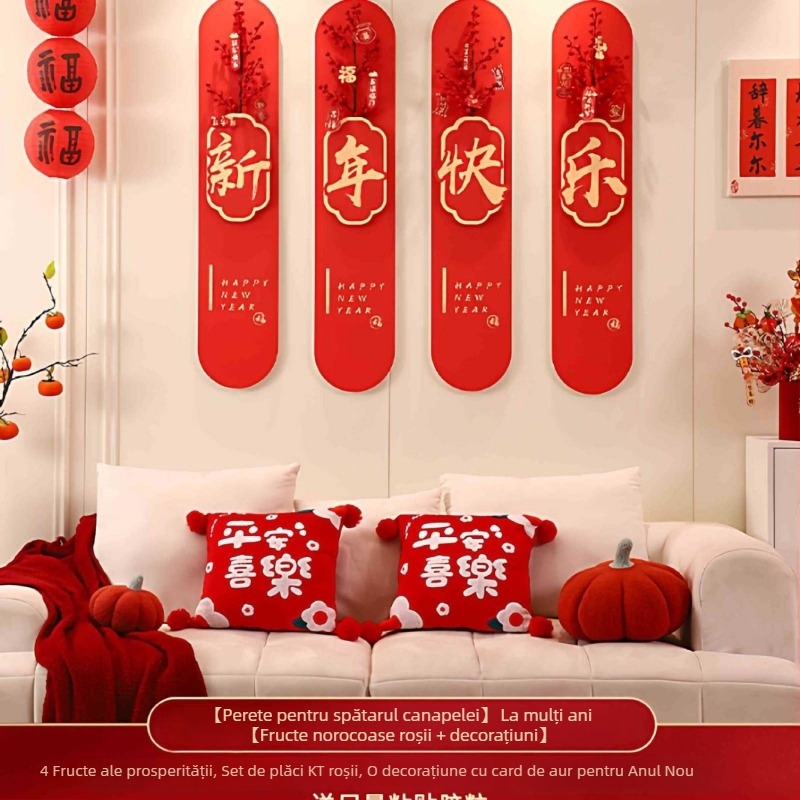 Decorațiune pentru pereți – stil Chinezesc, pentru Festivalul Primăverii, motiv Anul Calului