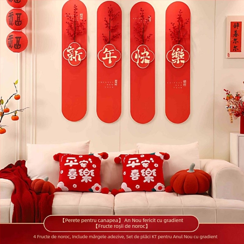 Decorațiune pentru pereți – stil Chinezesc, pentru Festivalul Primăverii, motiv Anul Calului