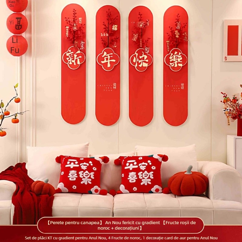 Decorațiune pentru pereți – stil Chinezesc, pentru Festivalul Primăverii, motiv Anul Calului