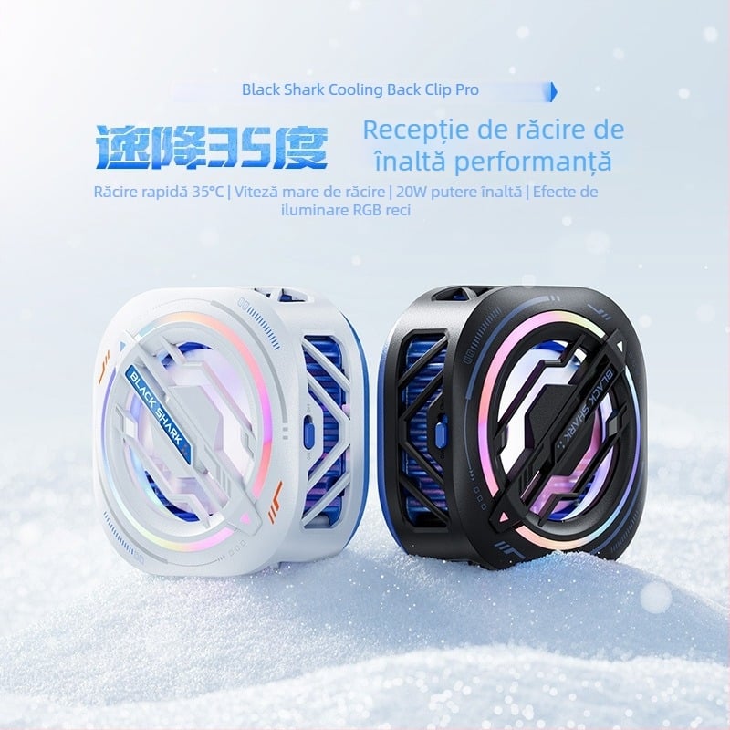 Clip de răcire dorsal magnetic pentru Black Shark 3 Pro, interfață Type-C, corp ABS, funcție răcire