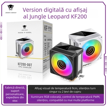 Cooler CPU pentru PC desktop, construcție din cupru-aluminiu, răcire cu țevi de cupru, rulmenți hidraulici, silențios, design antialunecare