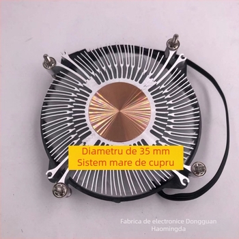 Radiator CPU – aliaj cupru-aluminiu, rulment hidraulic, 2500 rpm, 20 dB, compatibil cu Intel LGA1700