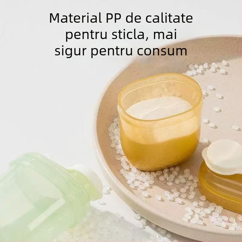 Dijin cutie portabilă divizată pentru pudra de lapte, porții pentru o masă, depozitare rezistentă la umezeală, pentru bebeluși 0–1 ani