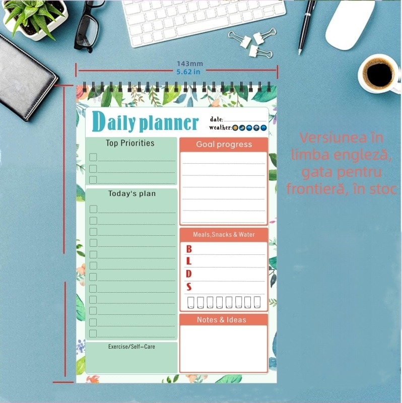 Caiet Deburg 2301, hârtie offset 120 g, 53 coli, Personalizare: Da