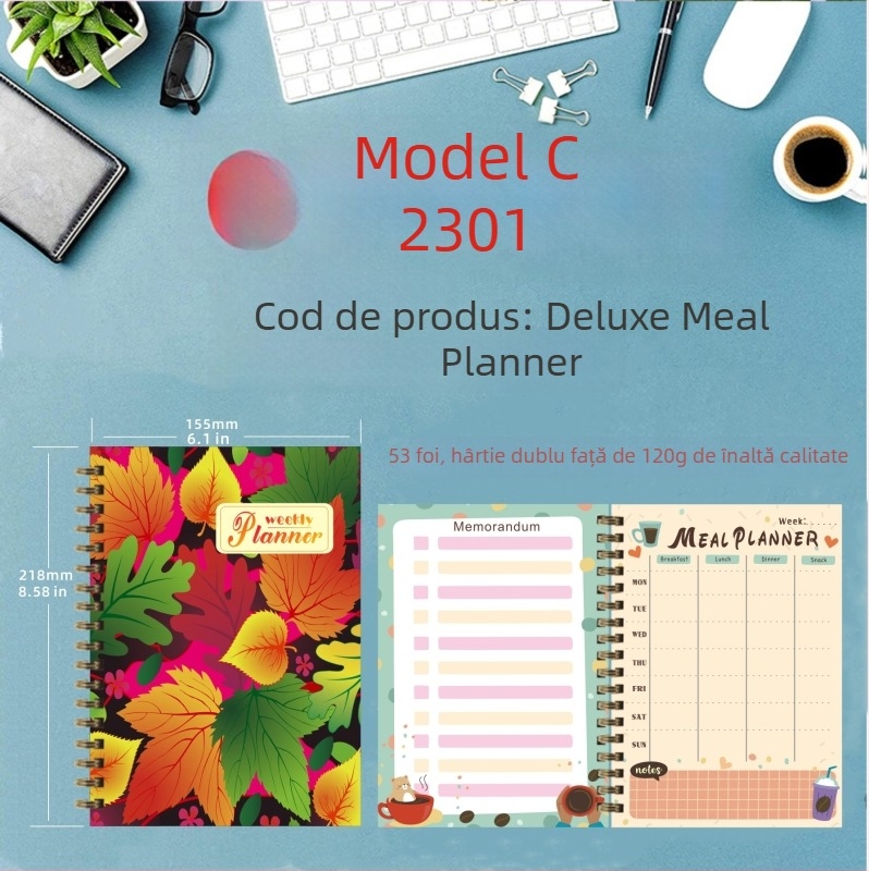 Caiet Deburg 2301, hârtie offset 120 g, 53 coli, Personalizare: Da