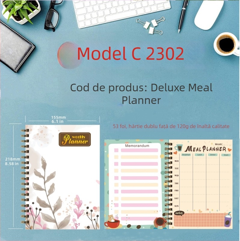 Caiet Deburg 2301, hârtie offset 120 g, 53 coli, Personalizare: Da
