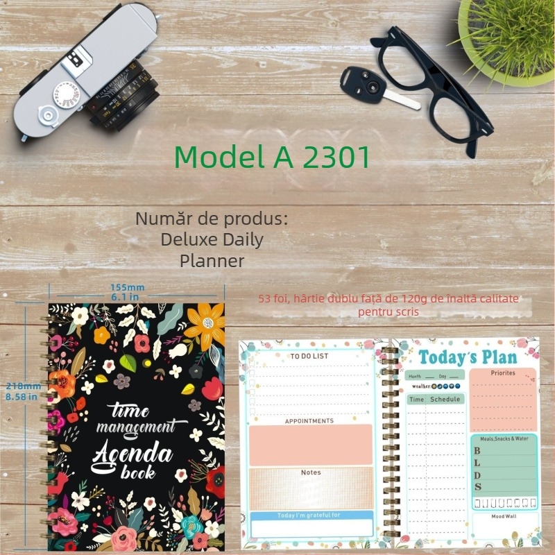 Caiet Deburg 2301, hârtie offset 120 g, 53 coli, Personalizare: Da