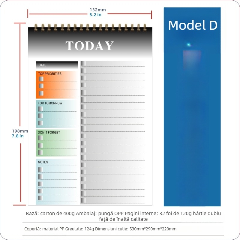 Caiet Deburg 2301, hârtie offset 120 g, 53 coli, Personalizare: Da