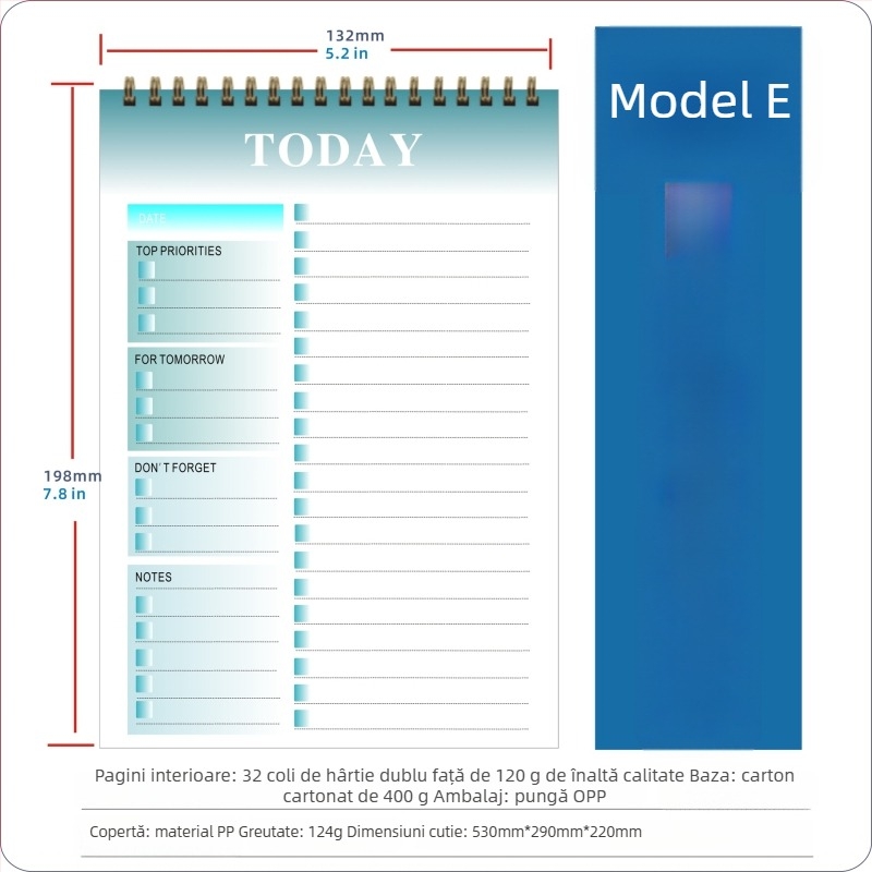 Caiet Deburg 2301, hârtie offset 120 g, 53 coli, Personalizare: Da