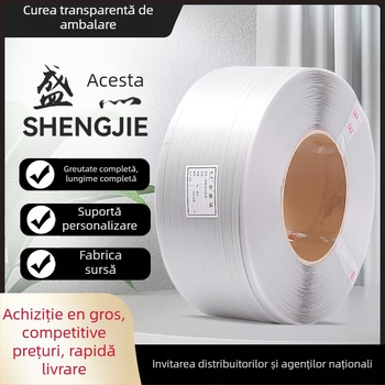 Bandă de ambalare PP transparentă pentru logistică și electrocasnice | potrivită pentru mașini automate și semi-automate | rezistență la tracțiune 100 kg