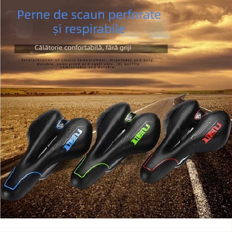 Hunting LIETU șa de bicicletă pentru biciclete de munte, model 918B/1031A, spumă de memorie, piele artificială, plastic, fier