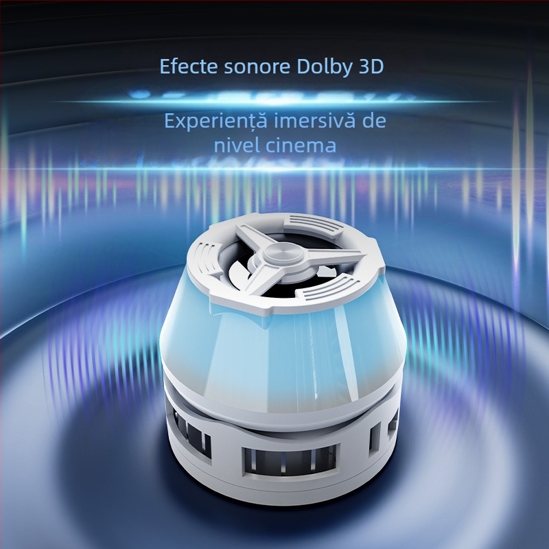 Zl18 Cooler magnetic pentru telefon cu răcire pe bază de semiconductori și difuzor Bluetooth încorporat – 10W, ABS, USB-C, 106g