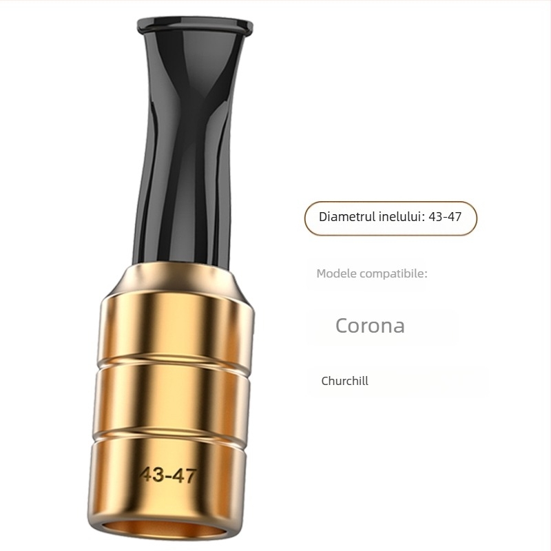 Muștiuc din aluminiu pentru țigară, set cadou de 4 piese, stil lux lejer, stil nou chinezesc, posibilitate de personalizare