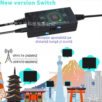 Antena HDTV interioară, design pătrat din film subțire, recepție în înaltă definiție; marcă OEM, etichetă privată licențiată.