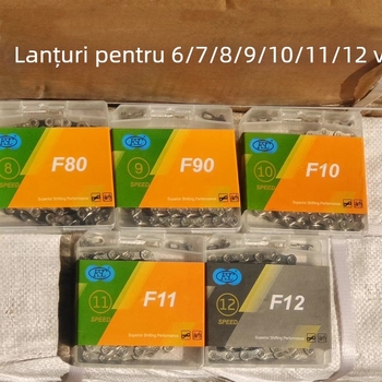 Lanț de bicicletă FSC, Secțiunea 116, compatibil cu 8-12 viteze, oțel de înaltă carbon, rezistență la tracțiune 150 kg