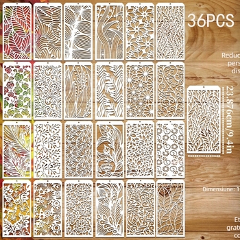 Formă pentru latte art tort – Material PET, DIY Șablon cu textură, Ușor de curățat