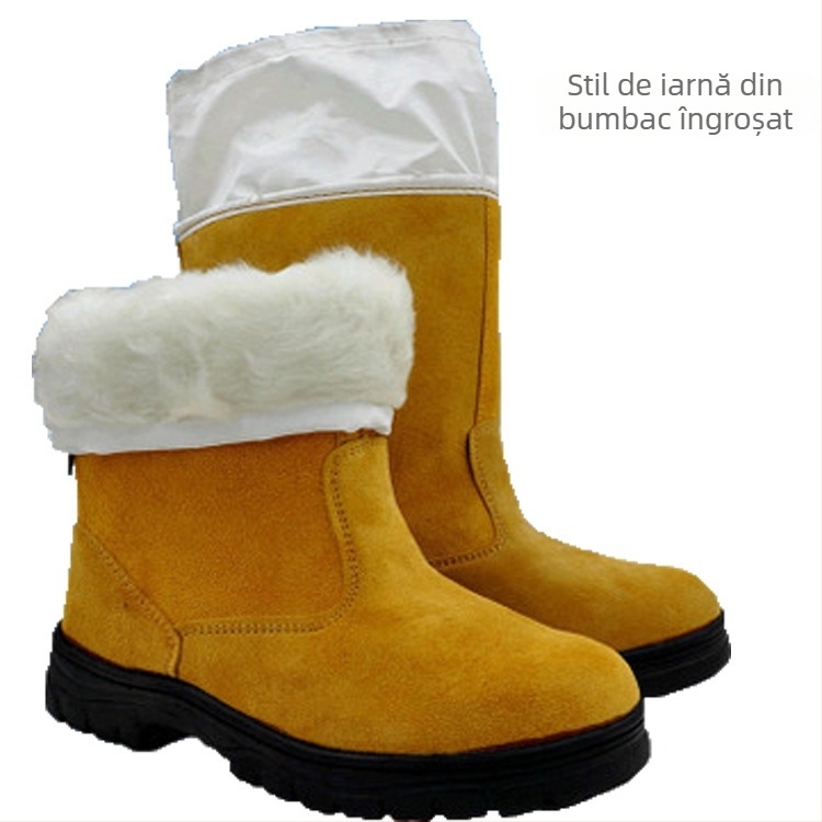 Haonuo pantofi de lucru rezistenți la perforare, piele velur de vițel, protecție împotriva perforării