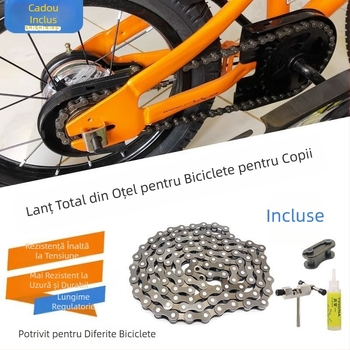 Lanț de bicicletă pentru copii, pentru munte, pliabil și utilizare universală — lanț de transmisie