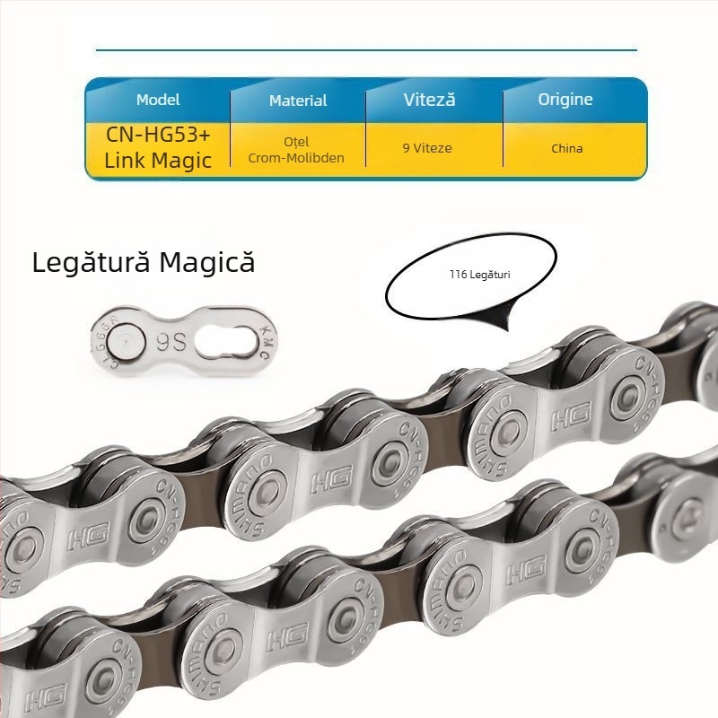 Lanț de bicicletă pentru copii, pentru munte, pliabil și utilizare universală — lanț de transmisie