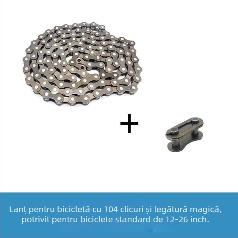 Lanț de bicicletă pentru copii, pentru munte, pliabil și utilizare universală — lanț de transmisie