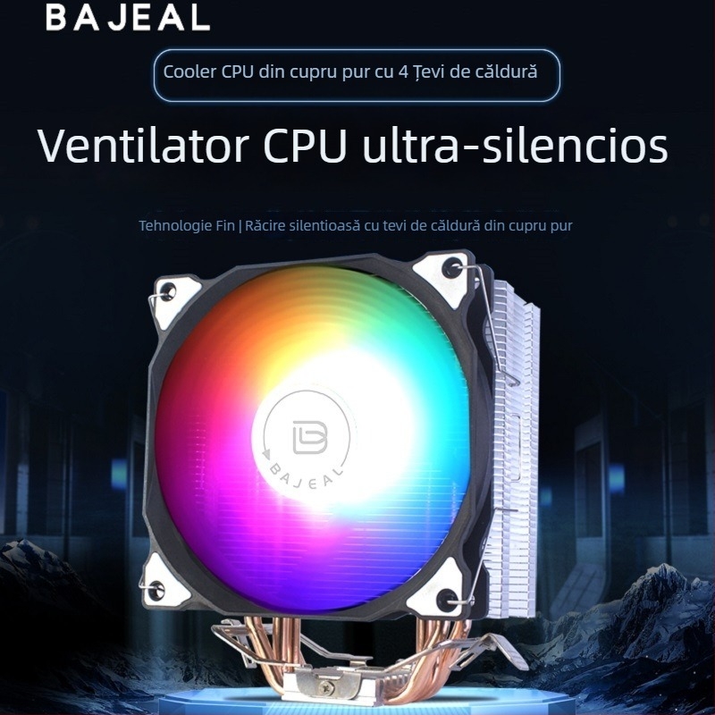 Sistem de răcire CPU cu 4 țevi din cupru, silențios, răcire pe aer, pentru procesoare până la 120W